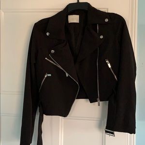 Cropped Moto Jacket